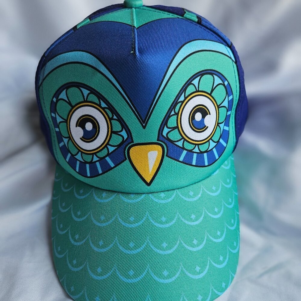 NWT Pugs “Frankie” Blue/Green‎ Owl Baseball Cap
